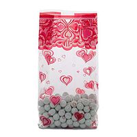25ct Valentine"Groovy Hearts" 4x2x9" Medium Cello Cellophane Treat Food Snack Bags nfLG -1448