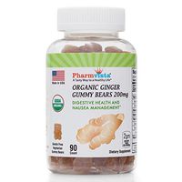 USDA Organic Ginger Gummies 200mg 90 Count for Nausea Management and Digestive Health