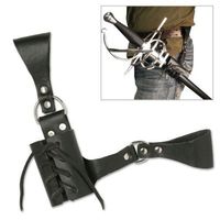 BladesUSA PK-6182 Universal Leather Sword Frog, 8-Inch Overall
