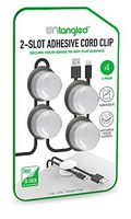 Untangled Adhesive Cord Clip Cable Organizer Wire Holder for Desk, Home, and Car Use Wire Management Cable Cord Cable Clips Secure Your Cord To Any Flat Surface (White)