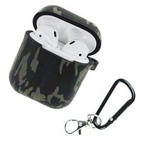 Aoile Shock Resistant Case for AirPods Camouflage Silicone Shockproof Protector Case for Airpods TWS i10 i12 Bluetooth Luminous Protector Green Camouflage