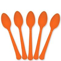 Extra Heavy Weight Plastic Spoons | 20ct (Orange Peel)