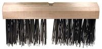 PFERD 89370 Maintenance Lacquered Hardwood Block Tempered Flat Wire Broom, Carbon Steel Bristles, 0.017" x 0.059" Wire Size, 14" Length, 5" Trim Length