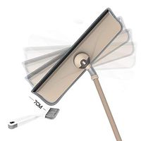 Squeegee Stainless Steel All-Purpose Squeegee Shower Squeegee Telescopic Rotatable Bendable For Bathroom Room Mirror Car Window Glass Cleaning Khaki