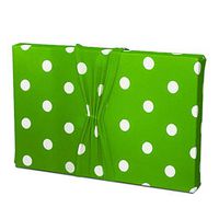 Birthday Wrapping - Stretchy Fabric, Reusable and Eco Friendly - Green and White Polka Dots (Medium)