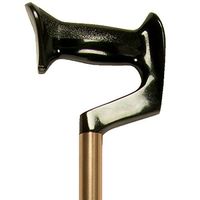PCP Adjustable Cane, Orthopedic Grip Handle, Lightweight Aluminum, Bronze, Large Grip
