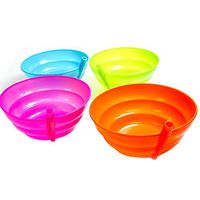 Colourful Plastic Bowl With Straw Food Storage Container