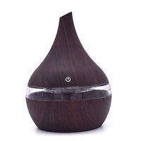 Lavany Diffuser Essential Oil Diffuser, 300 ml USB Ultrasonic Aromatherapy Air Humidifier Diffuser with 7 Color LED Lights Changing for Office Home Bedroom Yoga Spa (Brown)