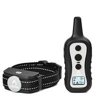 PATPET Dog Training Collar with Remote -W/3 Training Modes, Beep, Vibration & Shock, up to 1000' Remote Range, Water Resistant No Harm Dog Shock Collar for Small Medium Large Dogs, Black