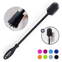 Holikme Silicone Bottle Brush Bottle Cleaner for your Bottles Vase and Glassware Best Water Bottle Cleaning Brush for Washing Containers Black