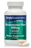 Glucomannan Capsules 500mg | Popular Appetite Suppressant Supplement for Weight Loss | 120 Capsules | Vegetarian Safe | Manufactured in The UK