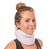 Hauser-Hatto Neck Collar - Soft Foam Cervical Brace with Chin Support Wrap Aligns and Stabilizes C-Spine Vertebrae - Waterproof and Washable Covers Can Be Used in Shower or While Sleeping (L/XL)