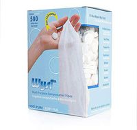 Wysi Wipe – All Natural Multi-Purpose Biodegradable Wipes, Soft, Strong and Reusable, Just Add Water – 500 Wipes and Travel Tube