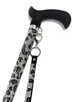 Jacqueline Kent Sugar Cane - Adjustable Cane - Silver Leopard