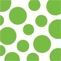 Creative Converting Celebrations 16 Count Chevron and Polka Dots Beverage Napkins, Fresh Lime