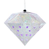 WINOMO Tissue Paper Decorations Diamond Honeycomb Balls for Wedding Birthday Party Shower Home Decoration 60cm (Silver)