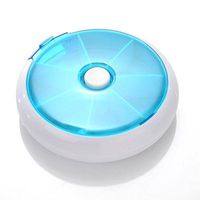 COJOY Portable Round 7 Day Medicine Pill Vitamin Box Case Container Dispenser Medicine Vitamin Storage Holder