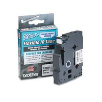 Tze Flexible Tape Cartridge For P-Touch Labelers 1/2In X 26.2Ft Black On White