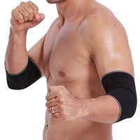 Neotech Care Elbow Support Sleeve (1 Pair) - Elastic & Breathable Fabric - for Tendonitis, Tennis, Golf, Sports - Men, Women, Right or Left Arm - Black Color (Medium Size)