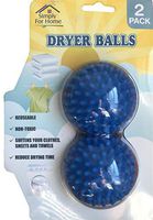 Simply For Home 2 Pack Blue Reusable, Non-Toxic Dryer Balls Laundry Anti Static