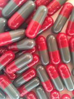 Empty Gelatin Capsules Size 4 RED & Gray (1000)
