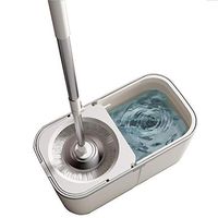 Life HS Easywring Microfiber Spin Mop & Bucket Floor Cleaning System,360 Spin Dry Basket & Telescopic Handle Pole with 2 Microfiber Heads Replacement