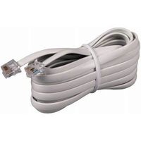 AUDIOVOX TP231WHN Modular Line Cord, White, 15-Feet