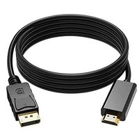 DOORGA DisplayPort (DP) to HDMI Cable, 4K Resolution Ready, Black (15feet)