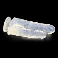 Sekslife 100% High Quality Clear Double Ended Silicone Dillo 8 Inch for Girls Suction Cup Jelly Dillo for Woman Gift 8 Inch Discreet Package