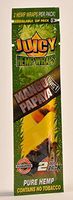 2 Total Natural Juicy Jays Hemp Wraps Mango Papaya Flavor (1 Pack of 2) Made of Pure Hemp Non Tobacco + Limited Edition Beamer Smoke Sticker Producers of Juicy Jays Rolling Papers