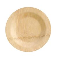 Bamboo Veneer Round Plate (Case of 50), PacknWood -  Natural Disposable Biodegradable Bamboo Plates (7" Diameter) 210BVNER7RD
