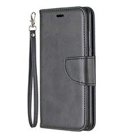 Lomogo Huawei P20 Case Leather Wallet Case with Kickstand Card Holder Shockproof Flip Case Cover for Huawei P20 - LOBFE150337 Black
