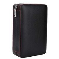 Garosa Cigar Case Portable Cedar Wood Cigar Box Spanish Cedar Cigar Storage Box Travel Outdoor Humidor Case Zipper Design for Travel Business for Cigar Lovers(#01)