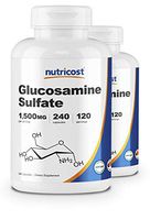 Nutricost Glucosamine Sulfate 750mg, 240 Capsules (2 Bottles) (1500mg Per Serving)