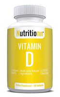 Vitamin D 5000 IU by Nutritionn - Premium Natural Health Supplement - Highest Potency, One Daily