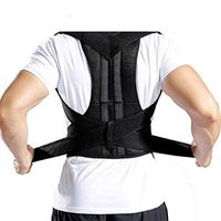 Back Brace Posture Corrector for Women and Men Provides Lumber Shoulder Clavicle Support Comfortable Fully Adjustable Back Belt for Lower or Upper Back Shoulder Pain Relief Large