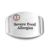 StickyJ USA Food Allergies Medical ID Tag for Straps