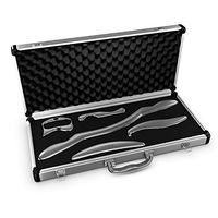 DE BLISS Professional 5 Piece Medical Grade Stainless Steel IASTM Tools Set, IAFM Tools, Myofascial Release Tools, Gua Sha Scraping Massage Tools (Silver, 5 Piece)
