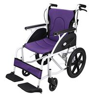 Steel Wheelchair-Folding Portable Wheelchair, Self Propelled Wheelchair with Detachable Seat Cushion, Double Brake System for Seniors and People in Need