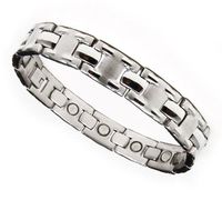 Men's Surgical Stainless Steel Magnetic Golf Bracelet J 9.0"