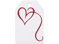 Heart Printed Gift Tags (50 Pack ) 2-1/4x3-1/2"