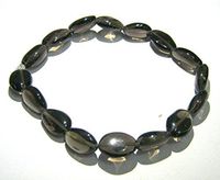 CRYSTALMIRACLE Beautiful Smokey Quartz Beaded Bracelet Wicca Jewelry Fashion Gift Crystal Healing Wellness Positive Energy Health Protection Prosperity Growth Happiness Fear Calm Peace