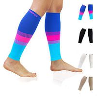 Compression Calf Sleeves (20-30mmHg) for Men & Women 1 Pack Colorful M