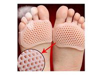 Kecar Breathable Metatarsal Pads, Foot Pads for Rapid Pain Relief, Soft Gel Ball of Foot Cushions, All Day Pain Relief and Comfort One Size Fits Shoe Inserts for Women(6 Pairs) (Beige)