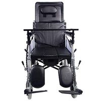 LHBNH Comfortable Wheelchair Transport Wheelchair seat Back Control of The Lifting Column armrest Lying Half Bearing 120 kg 45 45CM Desktop and Detachable seat Amplifier; Toilet