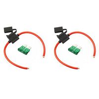 VOODOO (2) True Spec 10 AWG Gauge ATC Inline Fuse Holder Fuseholder Cover & (2) Fuses (30 Amp)