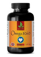 Natural Fish Oil Omega-3 - Omega 8060 (Fish Oil Soft GELS) - Fish Oil Supplements - 1 Bottle 60 Softgels