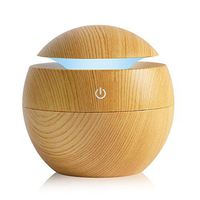 KBAYBO Humidifier Aroma Essential Oil Diffuser, 130ml Ultrasonic Cool Mist Humidifier with LED Night Light for Office Home Bedroom Living Room Study Yoga Spa (Light Wood)