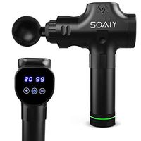 Deep Tissue Percussion Massage Gun - Handheld Rechargeable Muscle Massager with 6 Heads & 20 Speed Vibration for Athletes Soothe Muscle Pain, Super Quiet Body Massage Gun for Feet, Back, Neck, Arms