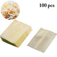 JUSTDOLIFE 100PCS Cello Bag Multi-Purpose Frosted Cookie Bag Cellophane Candy Bag